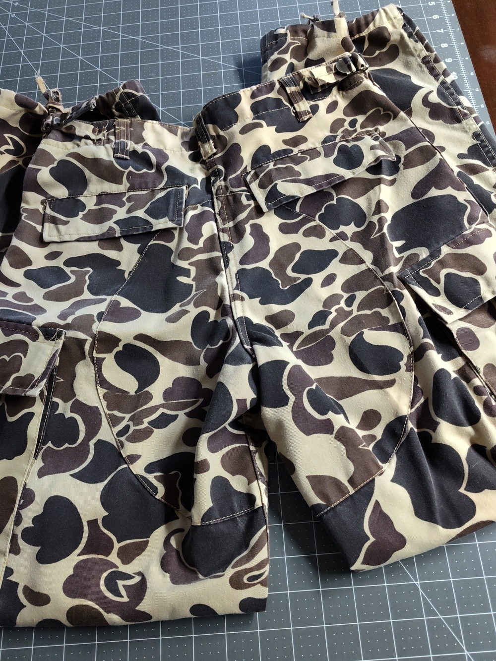 Vintage 80's Winchester Brown & Tan Camouflage Cargo Hunting Pants Waist 32"